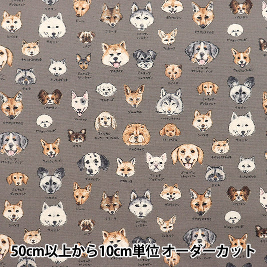 [Quantity starting from 5] Fabric 『Oxford Illustrated Book Series Dog Restaurant YPA-61000-2C" KOKKA