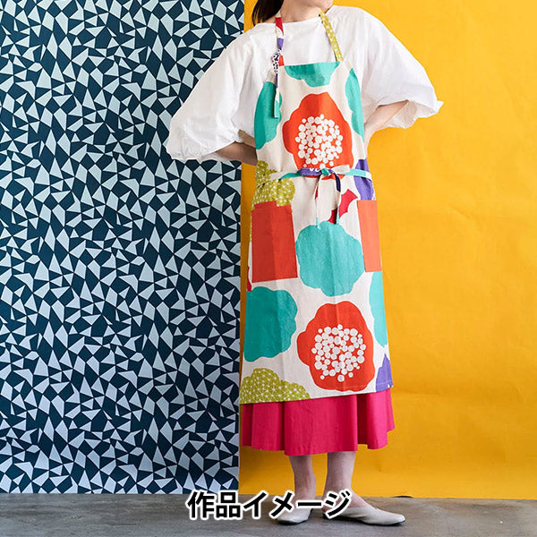 [Quantity starting from 5] Fabric "echino Cloud flower cotton linen canvas Kinari x Multi EKX-98120-20A" KOKKA