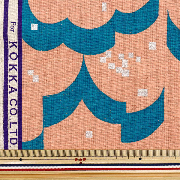 [Quantity starting from 5] Fabric "echino float cotton linen canvas pink EKX-98120-21A" KOKKA