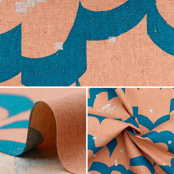 [Quantity starting from 5] Fabric "echino float cotton linen canvas pink EKX-98120-21A" KOKKA