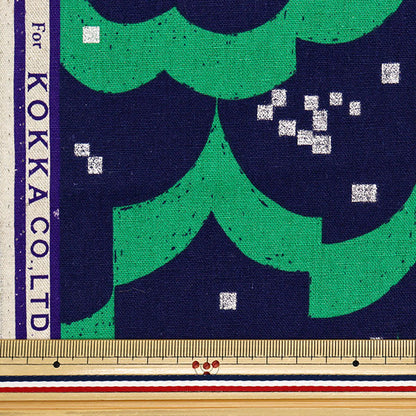 [Quantity starting from 5] Fabric "echino float cotton linen canvas navy EKX-98120-21B" KOKKA