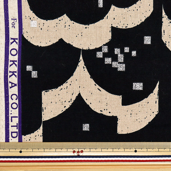[Quantity starting from 5] Fabric "echino float cotton linen canvas black EKX-98120-21D" KOKKA
