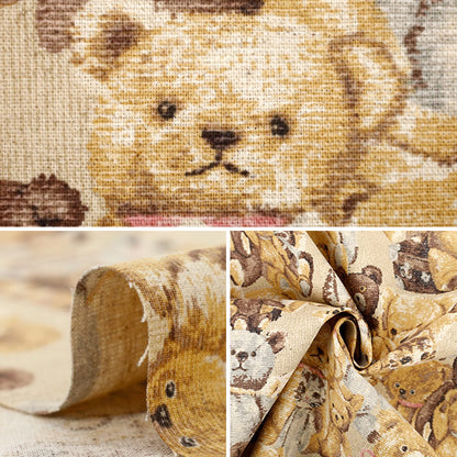 [Quantity starting from 5] Fabric "Cotton Linen Canvas" GobelinTile print YGA-86010-1A" KOKKA