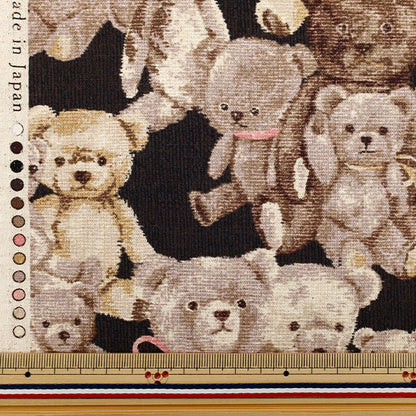 [Quantity starting from 5] Fabric "Cotton Linen Canvas" GobelinTile print YGA-86010-1E" KOKKA