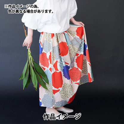 [数量从5开始] 织物 "echino棉布亚麻板材织物 明亮的红色EKX-98130-30A" KOKKA