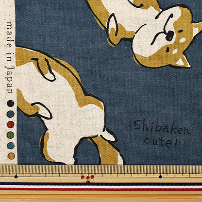 [Quantity starting from 5] Fabric "Cotton Linen Canvas Doodle Animals Navy YKA-36000-2D" KOKKA