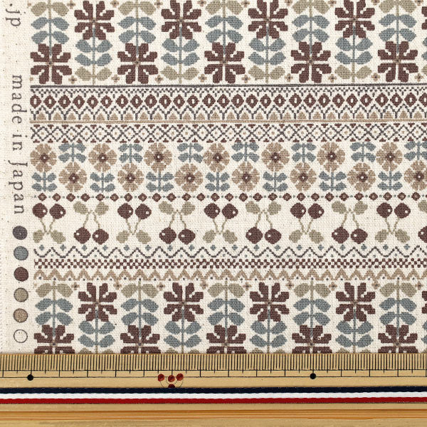 [Quantity starting from 5] Fabric "Cotton Linen Canvas Kiite Brown YKA-36120-1C" KOKKA