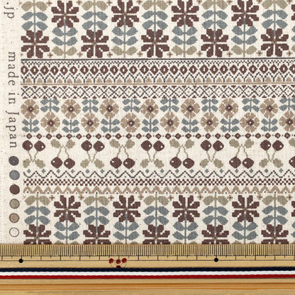 [Quantity starting from 5] Fabric "Cotton Linen Canvas Kiite Brown YKA-36120-1C" KOKKA