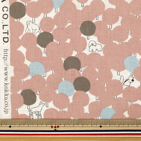 [Quantity starting from 5] Fabric "marble SUD cotton and linenSheeting tree dot pink EGX-8502-2C" KOKKA