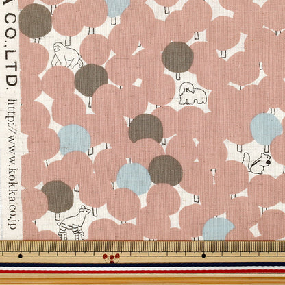 [Quantity starting from 5] Fabric "marble SUD cotton and linenSheeting tree dot pink EGX-8502-2C" KOKKA