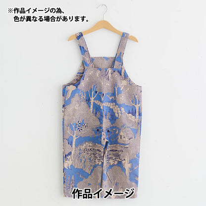 [Quantity starting from 5] Fabric "marble SUD cotton and linenSheeting forest blue EGX-8502-3A" KOKKA