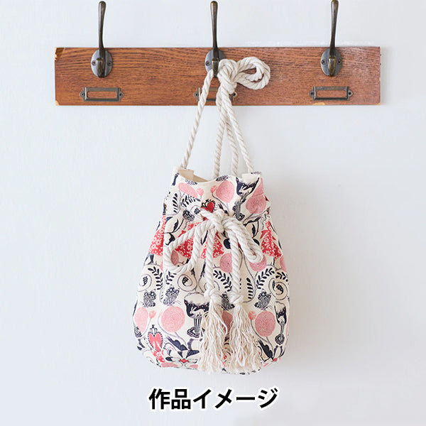 [数量从5开始] 织物 “棉花和亚麻”板材织物 Sanae Sugimoto下午有趣的红色EGX-9230-2A" KOKKA