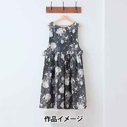[数量从5开始] 织物 “棉花和亚麻”板材织物 Sanae Sugimoto Midnight Dream黑色EGX-9230-3A" KOKKA