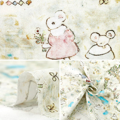 [Quantity from 5] Fabric "mizacosha Sheeting blue blue EGX-9500-1A" KOKKA