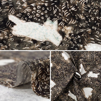 [Quantity from 5] Fabric "mizacosha Sheeting noir et blanc EGX-9500-2A" KOKKA
