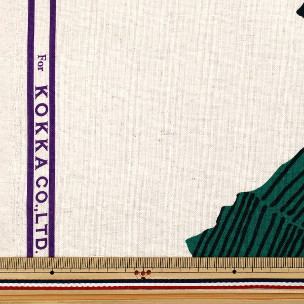 [Quantity from 5] Fabric "echino Cotton Linen Canvas Big Christmas Tree EKX-98140-1A" KOKKA