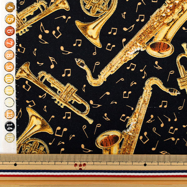 [Quantity starting from 5] Fabric "USA Cotton Brass Instruments MUSIC-CM3238"