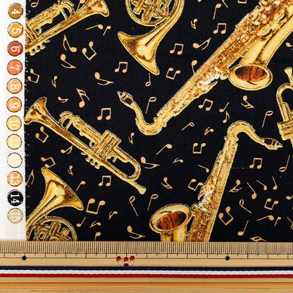 [Quantity starting from 5] Fabric "USA Cotton Brass Instruments MUSIC-CM3238"