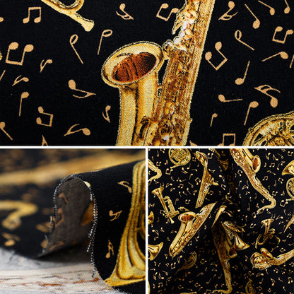 [Quantity starting from 5] Fabric "USA Cotton Brass Instruments MUSIC-CM3238"