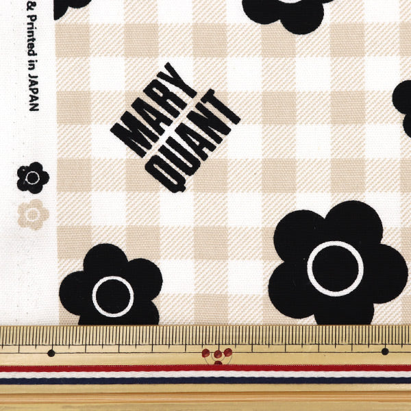 [From quantity 5] Fabric "Mary Quant Oxford Check ivory AP1030S-1A"