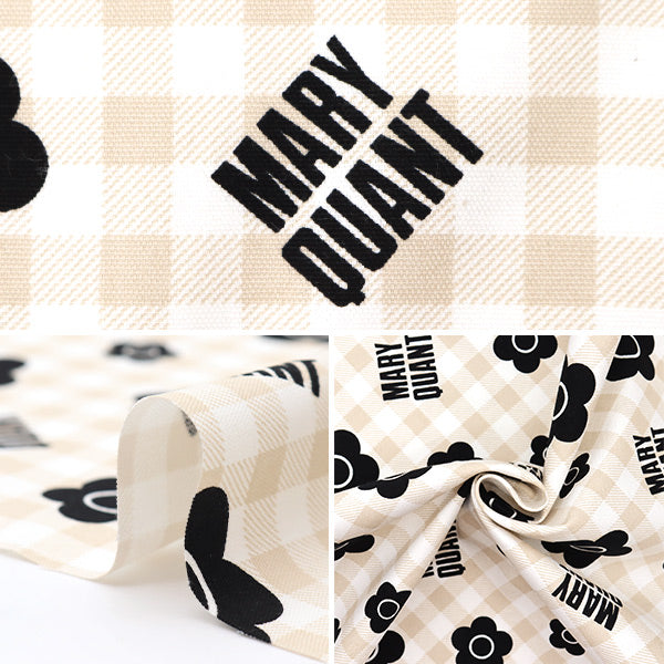 [From quantity 5] Fabric "Mary Quant Oxford Check ivory AP1030S-1A"