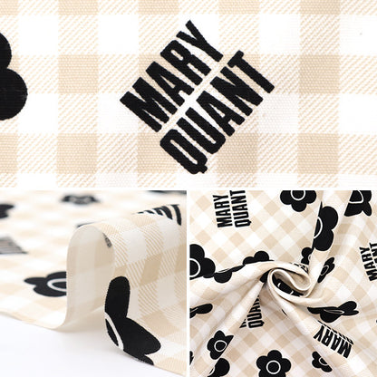 [From quantity 5] Fabric "Mary Quant Oxford Check ivory AP1030S-1A"