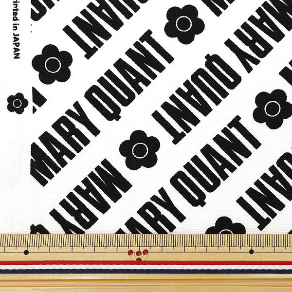 [From quantity 5] Fabric "Mary Quant Oxford Logo White AP1030S-2A"