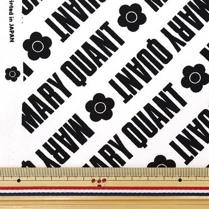 [From quantity 5] Fabric "Mary Quant Oxford Logo White AP1030S-2A"