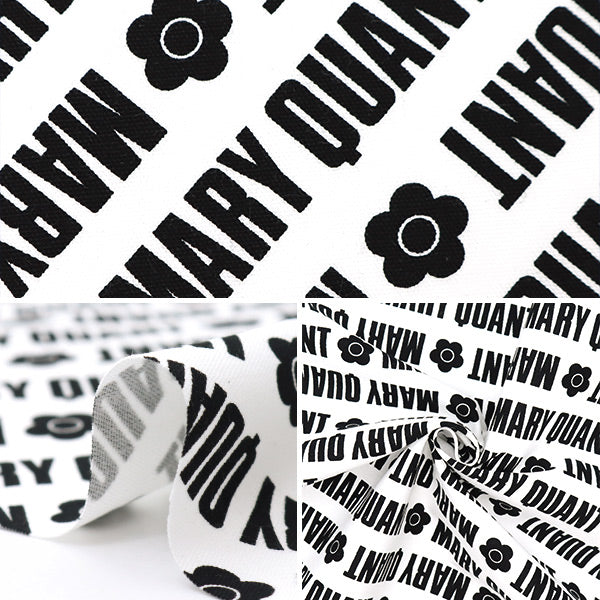 [From quantity 5] Fabric "Mary Quant Oxford Logo White AP1030S-2A"