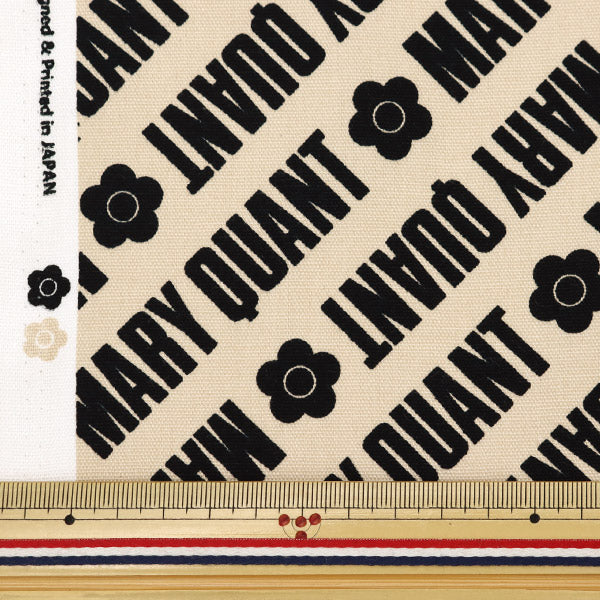[From quantity 5] Fabric "Mary Quant Oxford Logo beige AP1030S-2B"