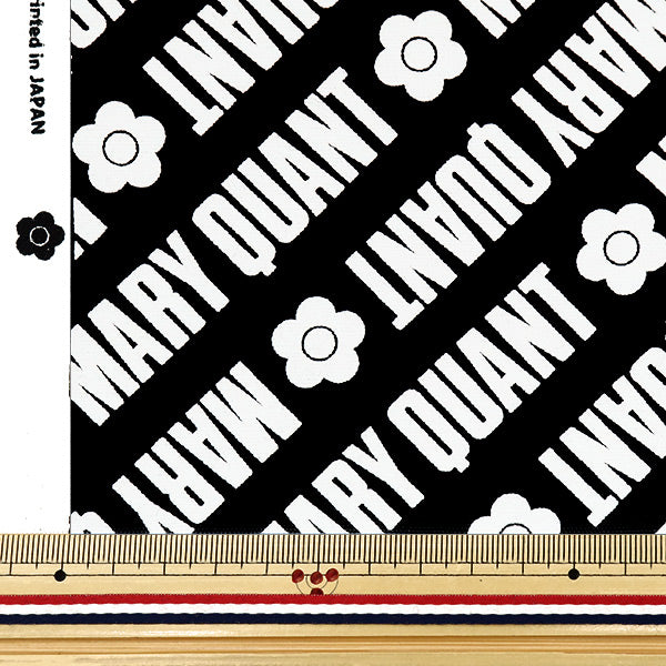 [From quantity 5] Fabric "Mary Quant Oxford Logo Black AP1030S-2E"