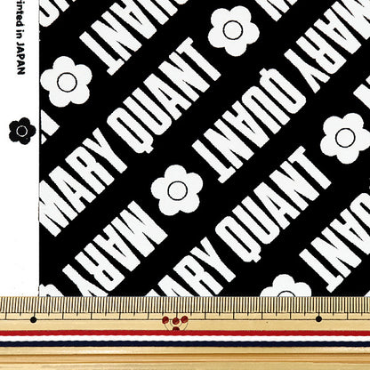 [From quantity 5] Fabric "Mary Quant Oxford Logo Black AP1030S-2E"