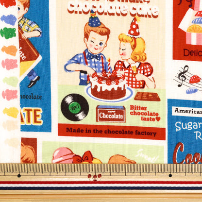 [Quantity starting from 5] Fabric 『Sheeting Sugar Rock Sweets Rock and Roll Multi LW2060-11A"