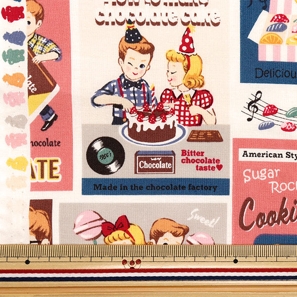 [Quantity starting from 5] Fabric 『Sheeting Sugar Rock Sweets Rock and Roll Modern LW2060-11B"