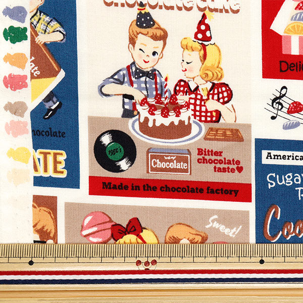 [Quantity starting from 5] Fabric 『Sheeting Sugar Rock Sweets Rock and Roll Classic LW2060-11D"