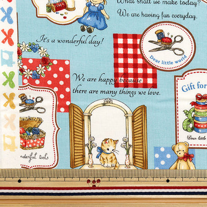 [Quantity starting from 5] Fabric 『Sheeting Margaret & Sophie Mytho's Sewing Goods Saxophone MS7050-13D"
