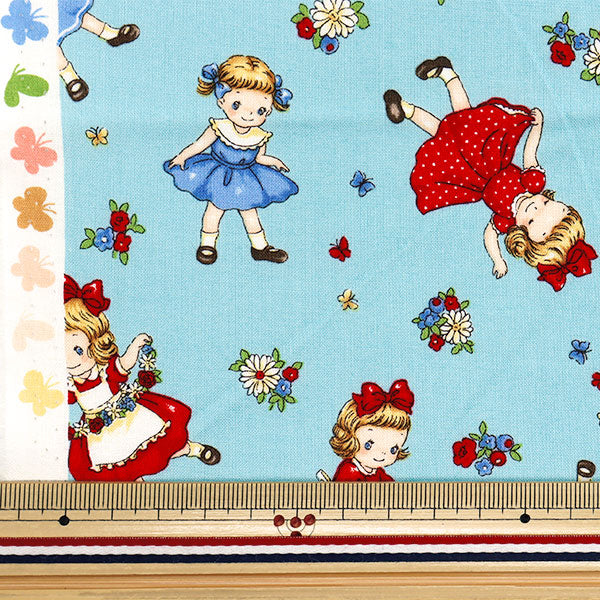 [Quantity starting from 5] Fabric 『Sheeting Margaret & Sophie Runrun Sisters Saxophone MS7050-14D"