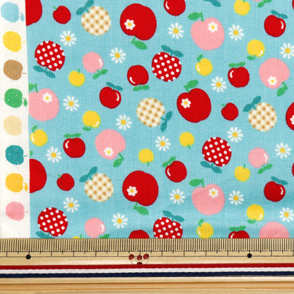 [Quantity starting from 5] Fabric 『Sheeting Margaret & Sophie Apple Pattern Saxophone MS7050-15D"