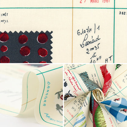 [Quantity starting from 5] Fabric "Sharting Sample Book Cream 825901-A" YUWA Ariwa Shoten