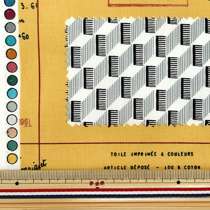 [Quantity starting from 5] Fabric "Sharting Sample Book Yellow 825901-B" YUWA Ariwa Shoten