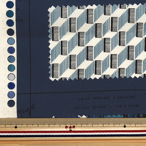 [Quantity starting from 5] Fabric "Sharting Sample Book Navy 825901-E" YUWA Ariwa Shoten