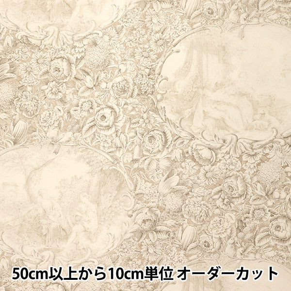 [Quantity starting from 5] Fabric "Sharting Classic Print Toilet Joui Style Off x Beige 819589-D" YUWA Ariwa Shoten