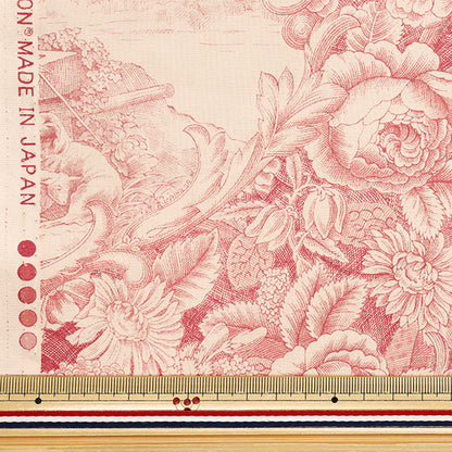 [Quantity starting from 5] Fabric "Sharting Classic Print Toilet Joui Style Kinari x Soft Red 819589-H" YUWA Ariwa Shoten