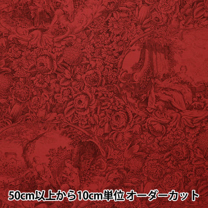 [Quantity starting from 5] Fabric "Sharting Classic Print Toilet Joui Style Red 819589-N" YUWA Ariwa Shoten