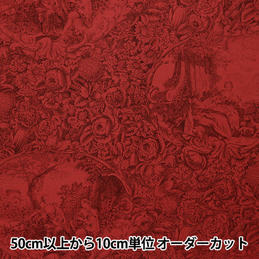 [Quantity starting from 5] Fabric "Sharting Classic Print Toilet Joui Style Red 819589-N" YUWA Ariwa Shoten