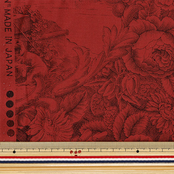 [Quantity starting from 5] Fabric "Sharting Classic Print Toilet Joui Style Red 819589-N" YUWA Ariwa Shoten