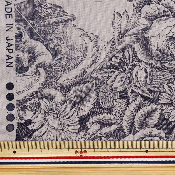 [Quantity starting from 5] Fabric "Sharting Classic Print Toilet Joui Style Grey 819589-P" YUWA Ariwa Shoten