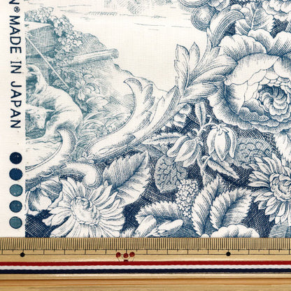 [Quantity starting from 5] Fabric "Sharting Classic Print Toilet Joui Style White x Iron Blue 819589-S" YUWA Ariwa Shoten