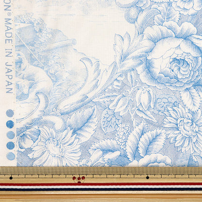 [Quantity starting from 5] Fabric "Sharting Classic Print Toilet Joui Style White x Blue 819589-T" YUWA Ariwa Shoten