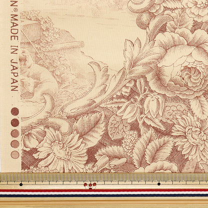 [Quantity starting from 5] Fabric "Sharting Classic Print Toilet Joui Style Kinari x Brown 819589-W" YUWA Ariwa Shoten